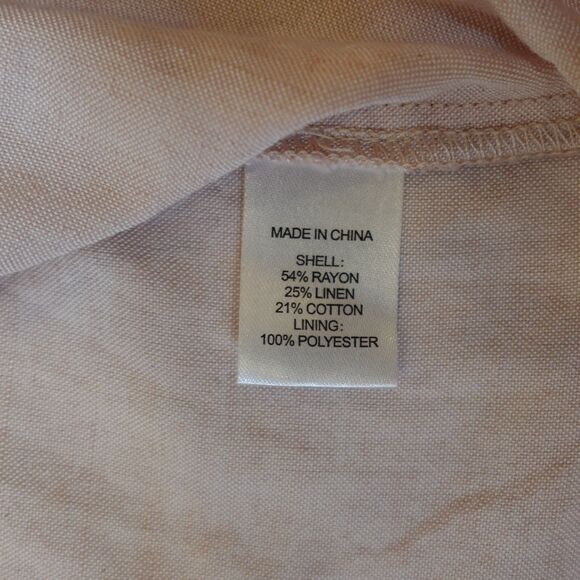 Drew Blazer Jacket Women Large Pink Mauve Linen Blend Pockets Career Retail $288 - Picture 14 of 15